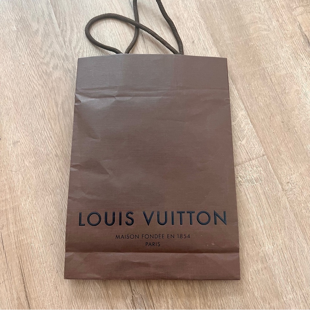 Louis Vuitton Brown Shopping Tote Bag Authentic Paper Gift Bag 8 X 11